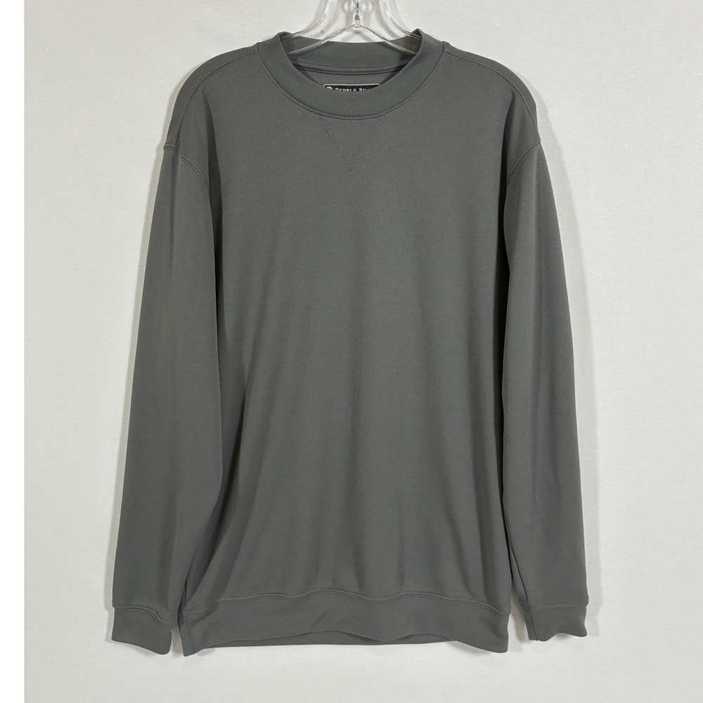 Pebble Beach Performance Mens M Gray V-Stitch Crewneck Golf Sweatshirt